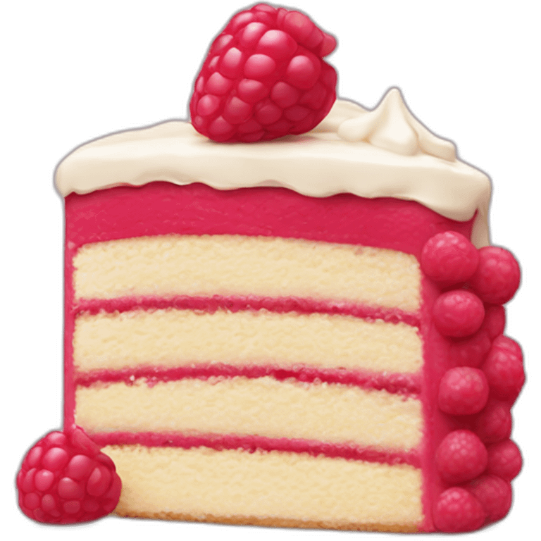 cream and raspberry cake emoji