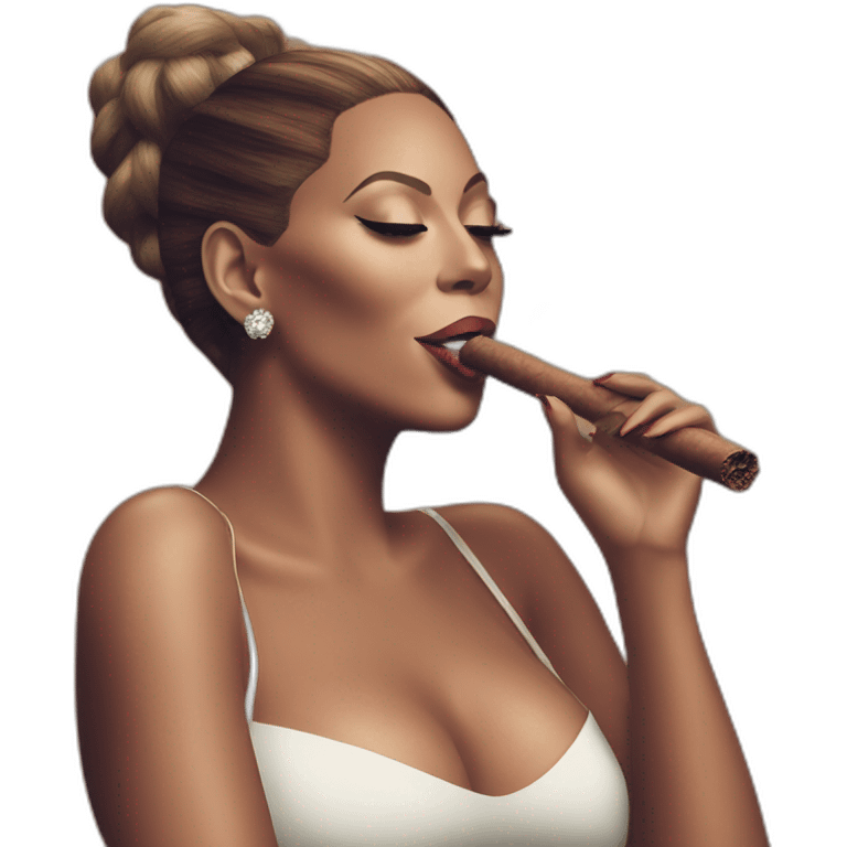 beyonce smoking cuban cigar emoji