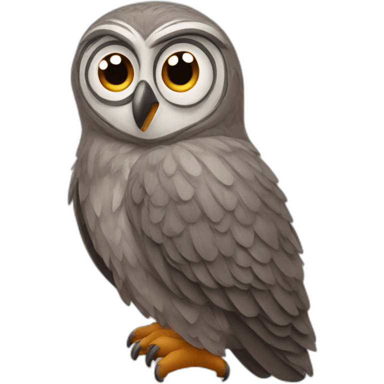 a goofy owl emoji