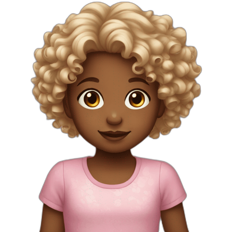 toddler girl with curly hair emoji