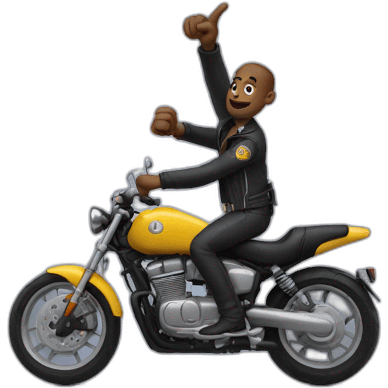 Biker doing the ‘I don’t know’ gesture emoji