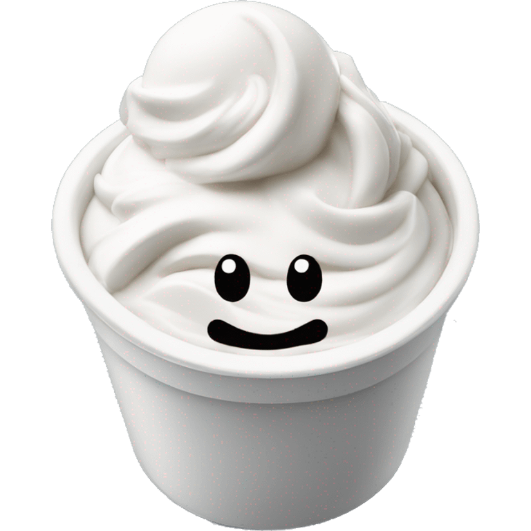 Frozen yogurt that says Oreo on the cup emoji