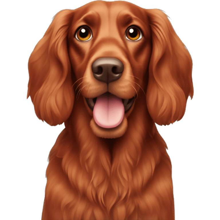 Min red setter dog  emoji