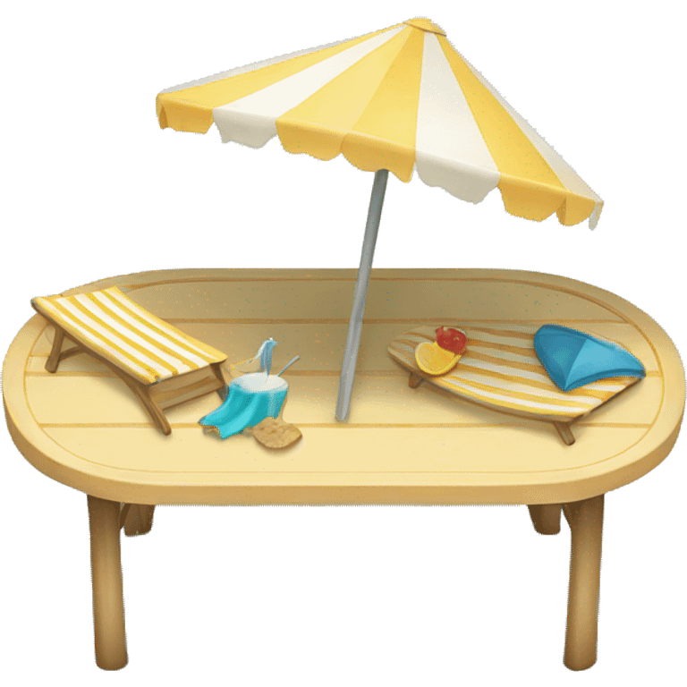 beach table emoji