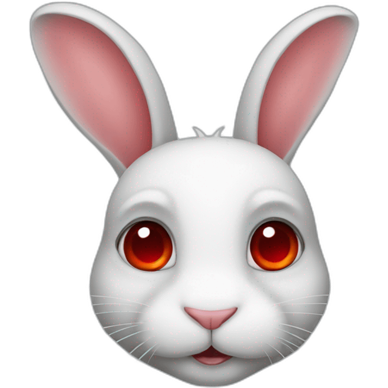 Bunny with red eyes emoji