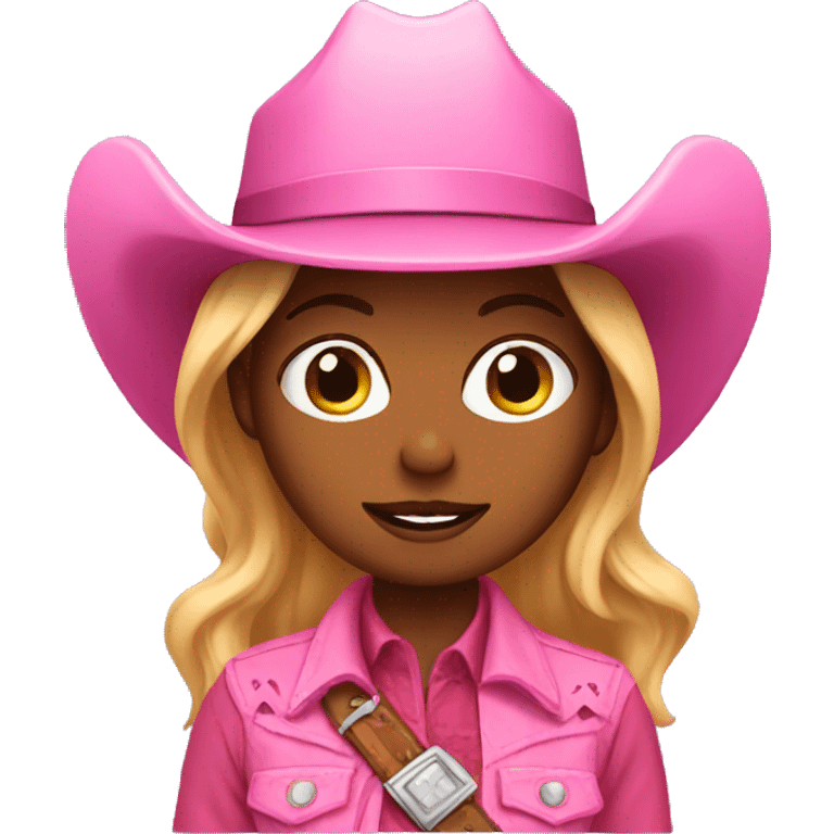 pink cowgirl  emoji