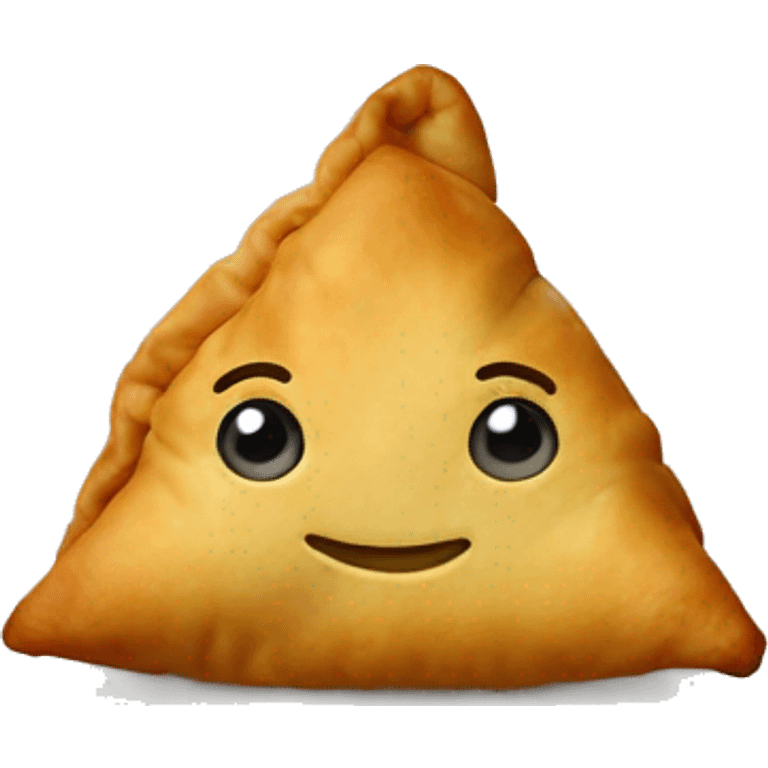 samosa with crwn emoji