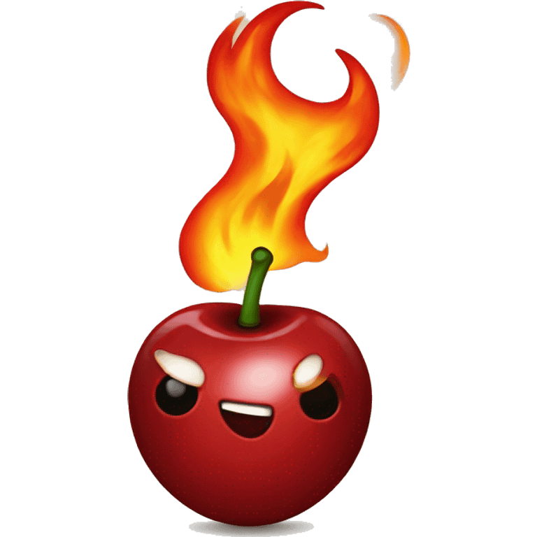 Cherries on fire emoji