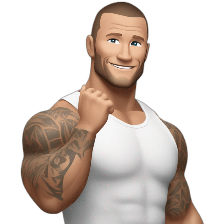 Randy Orton doing his signature pose emoji