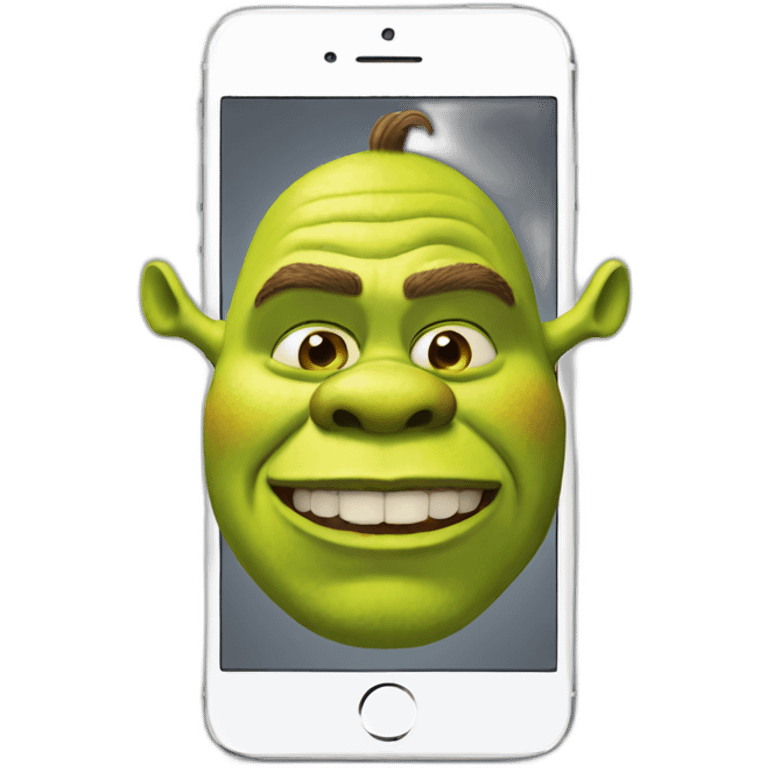 shrek on an iphone emoji