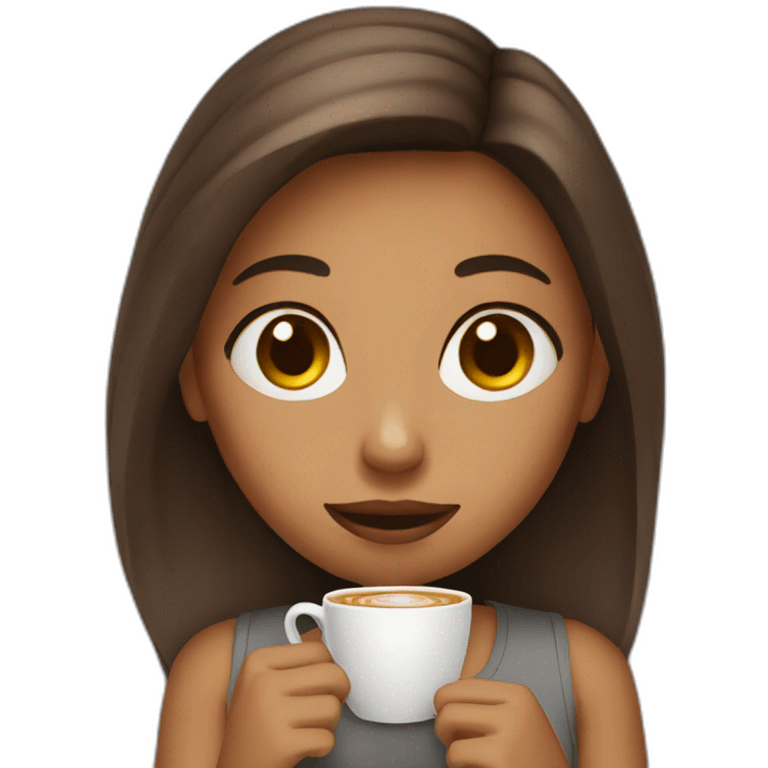 Girl with coffee emoji