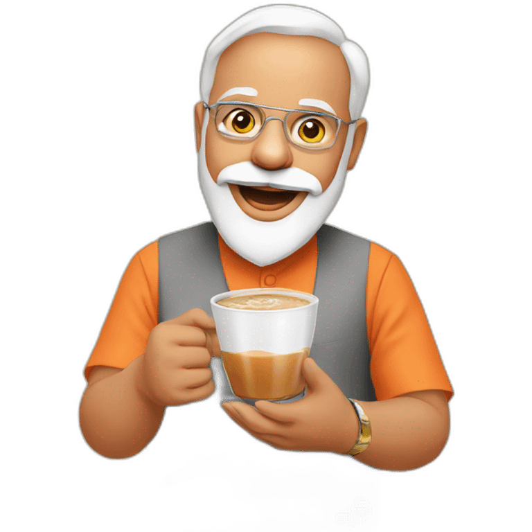 Narendra Modi selling chai emoji