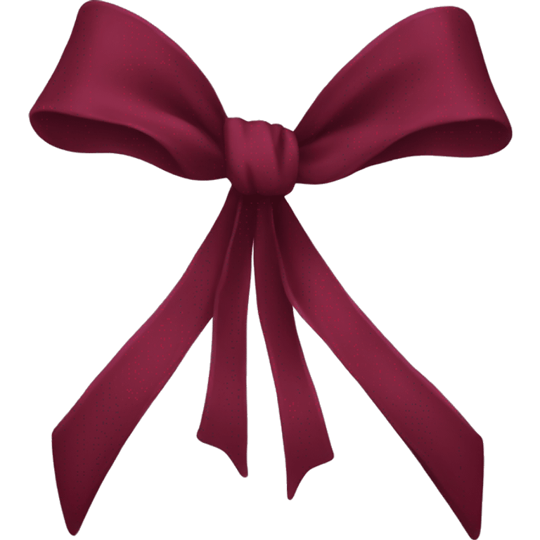 burgundy bow emoji