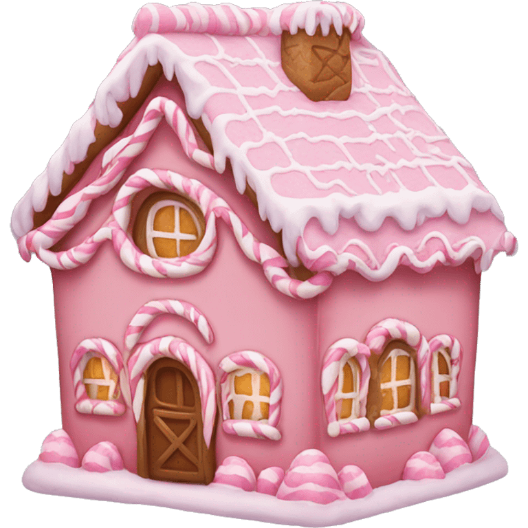 pink gingerbread house emoji