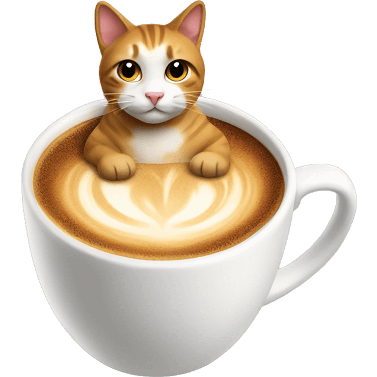 Coffee cup on Top of a cat emoji