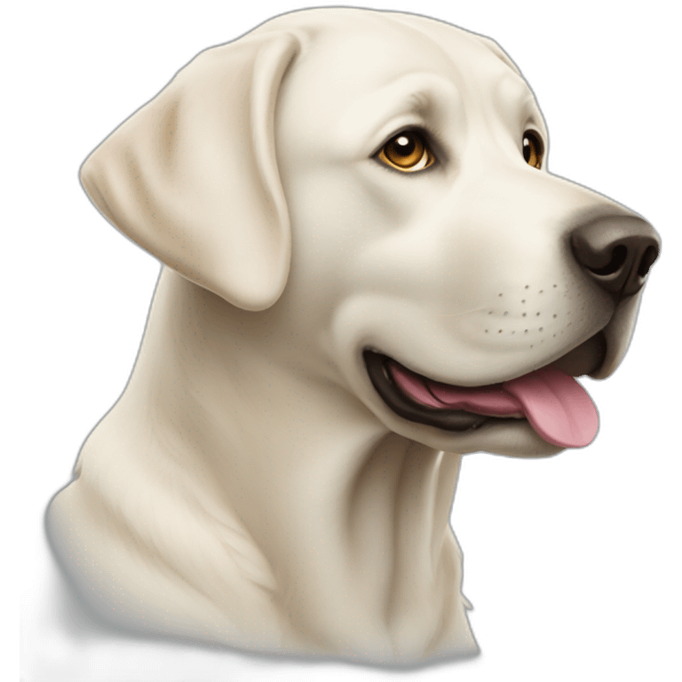 Un vieux labrador blanc emoji