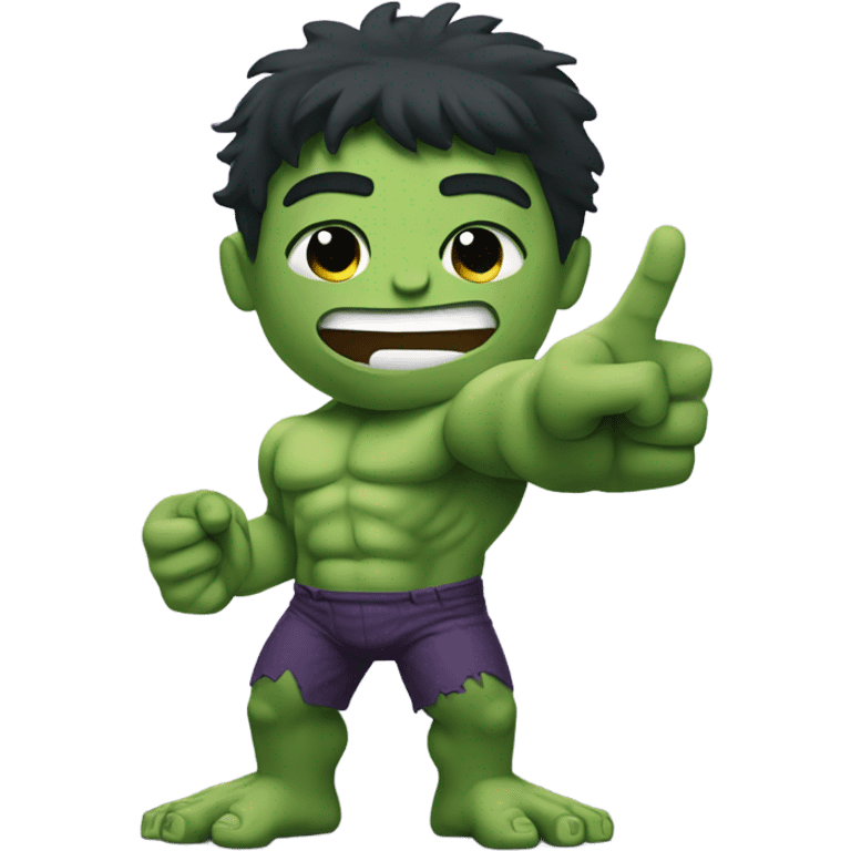 Hulk giving peace sign emoji