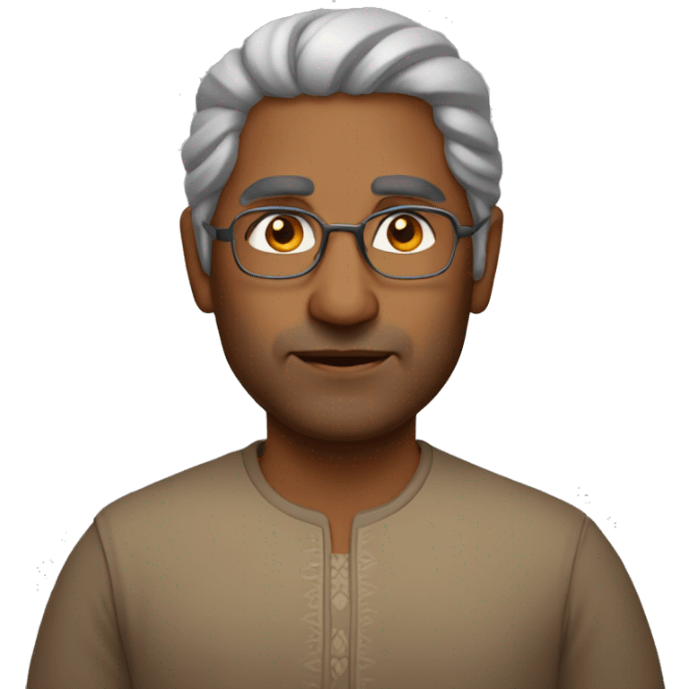 Middle age Indian man emoji