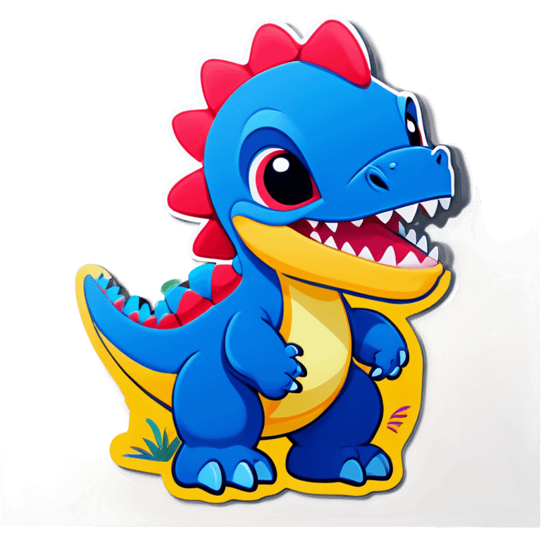 Dino with stitch emoji