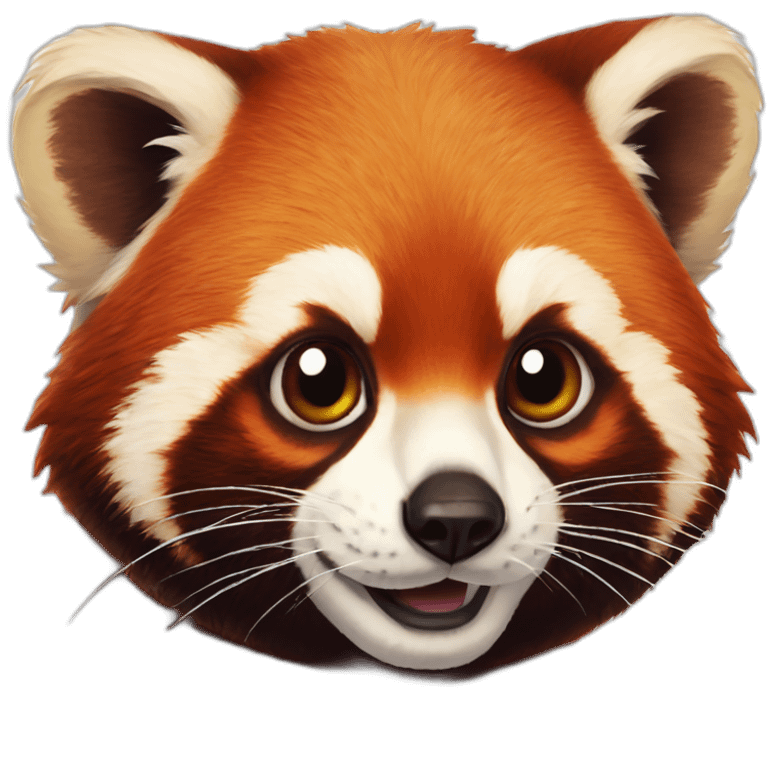 Red panda with monocles emoji