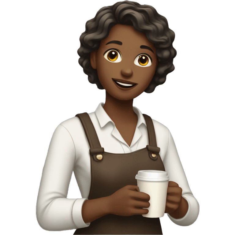 A girl with coffee in her hand  emoji