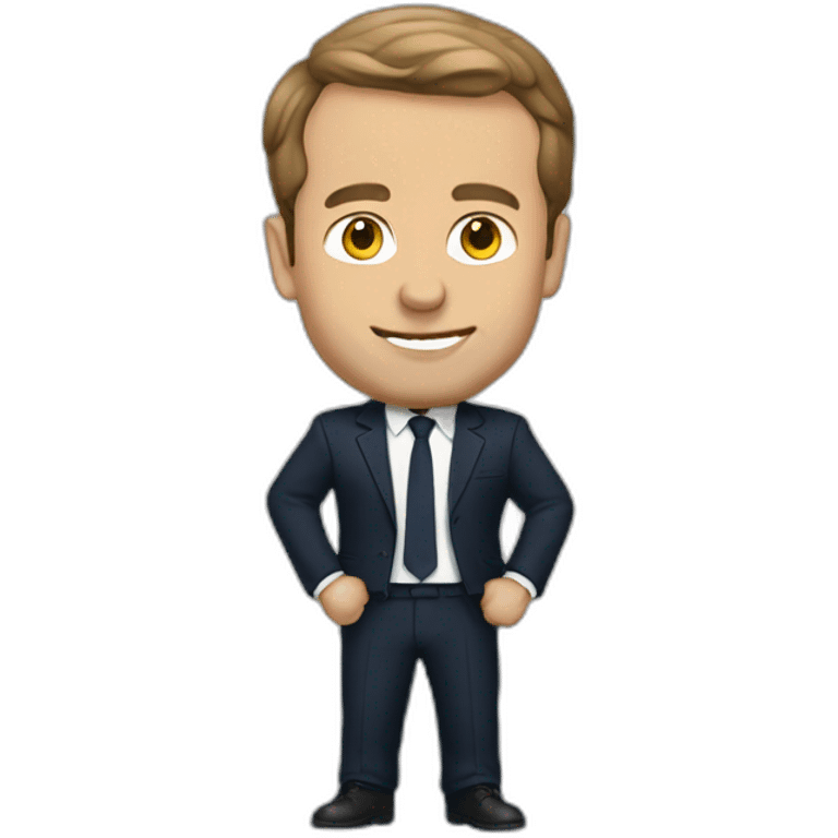 Macron en short emoji