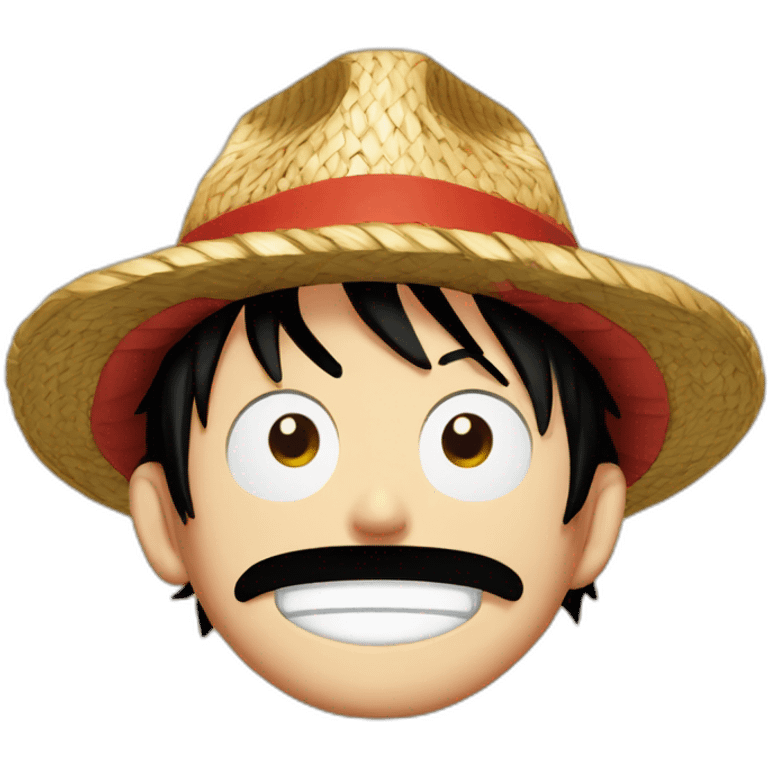 Luffy one piece avec son chapeau de paille emoji