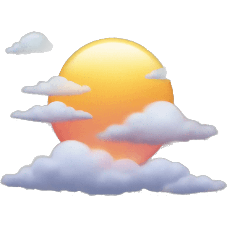 Sunrise behind clouds  emoji