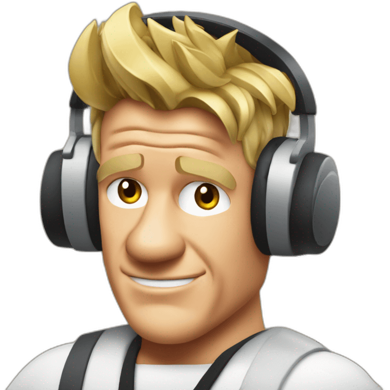 gordon ramsay listening with headphones emoji