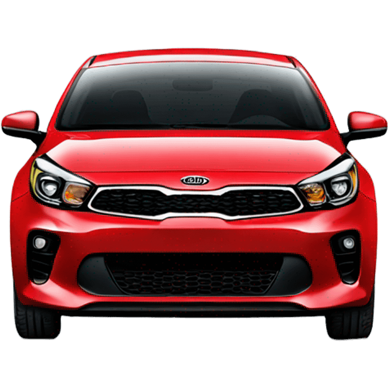 Red Kia Rio Sedan 2017 emoji