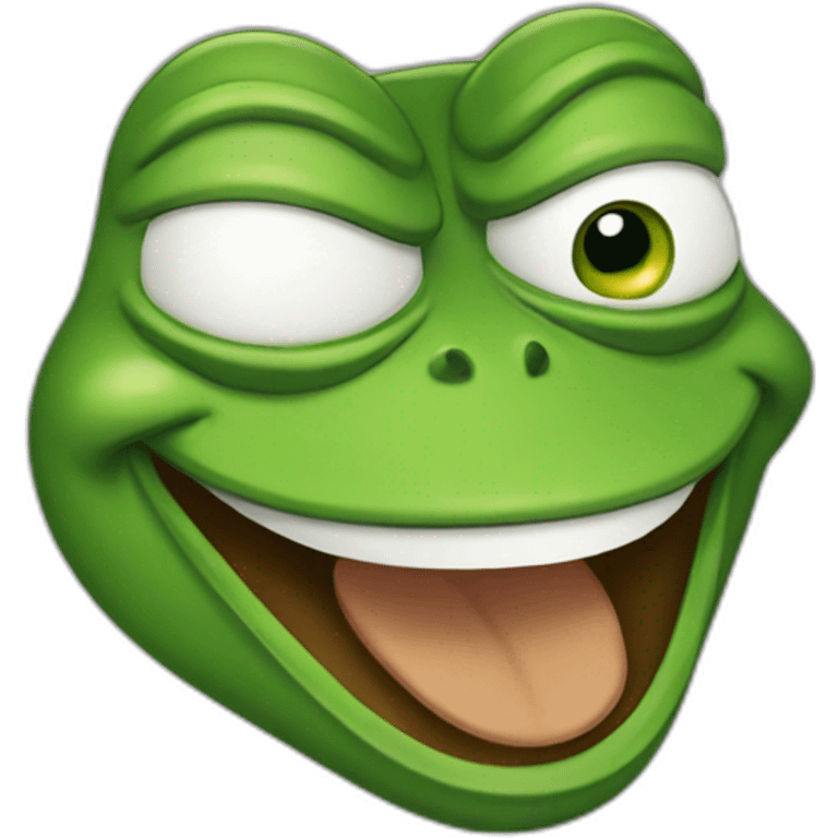 Pepe the frog laughing emoji