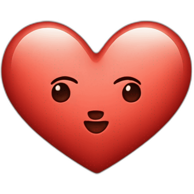 Red heart with texte I love and care about you so much emoji