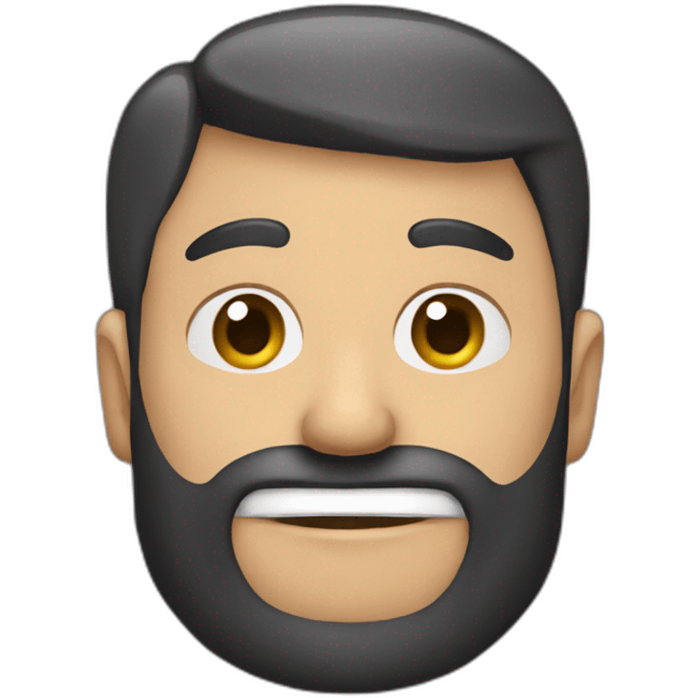 Hombre calvo y con barba muy larga emoji