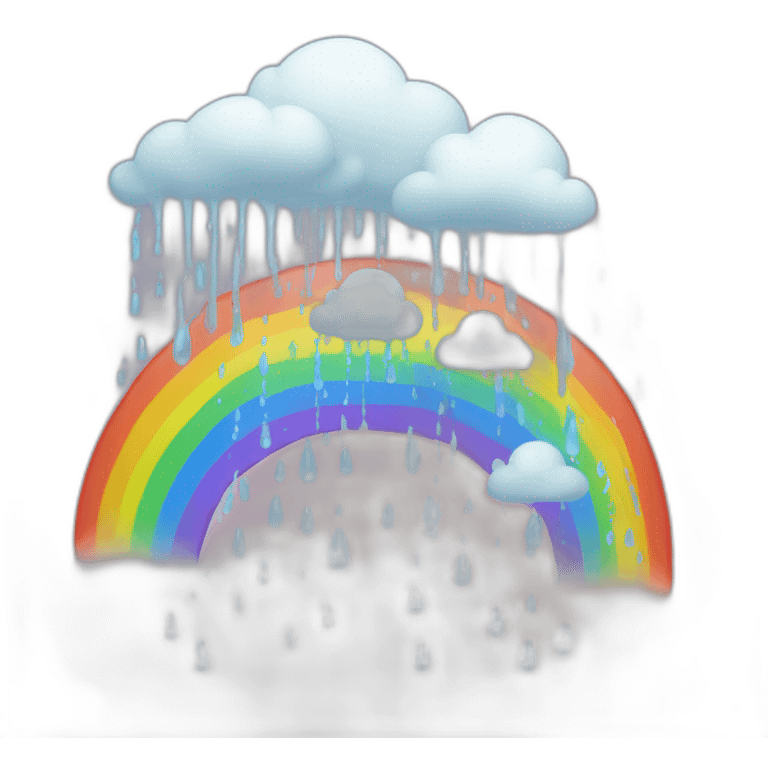 Rainbow rain poliçe emoji