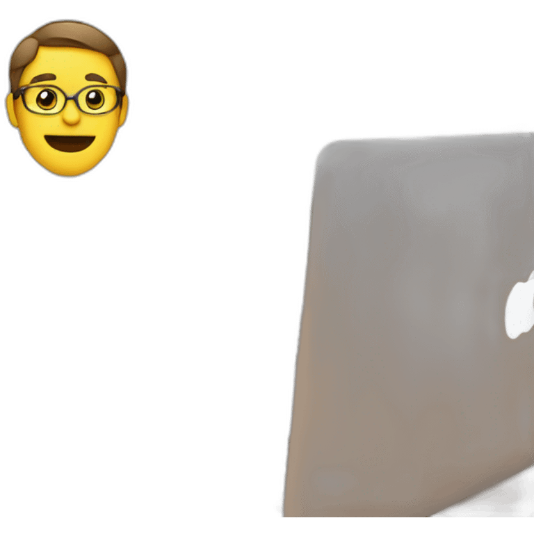 video editor in front of a macbook emoji