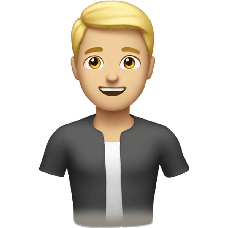 a person making a dan emoji