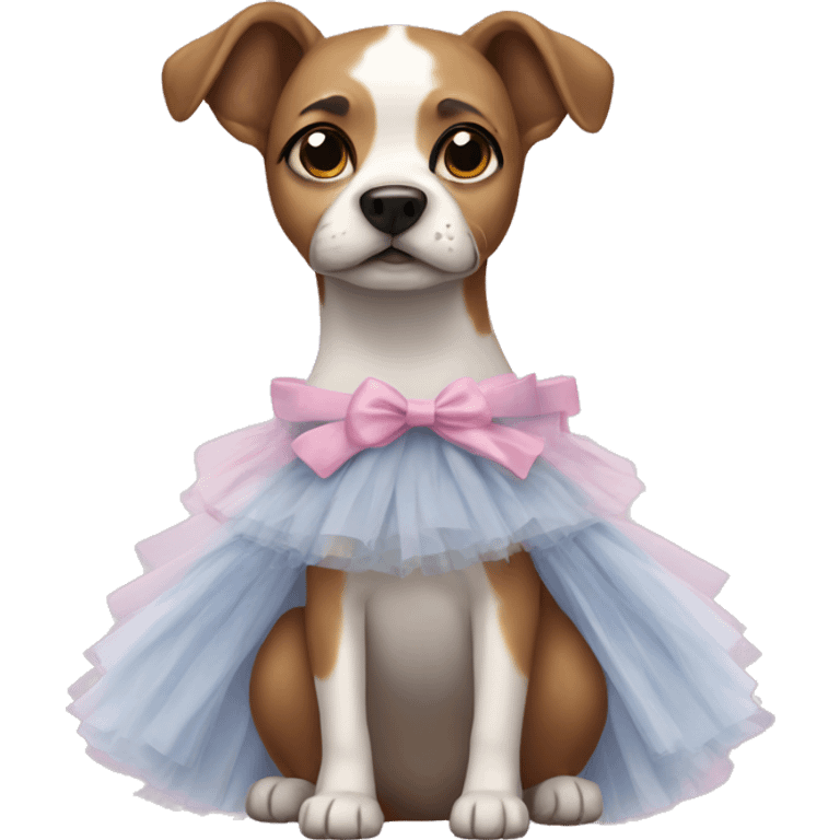 Dog in a tutu emoji