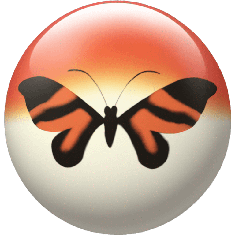 Pokemon ball.  Butterfly pey emoji