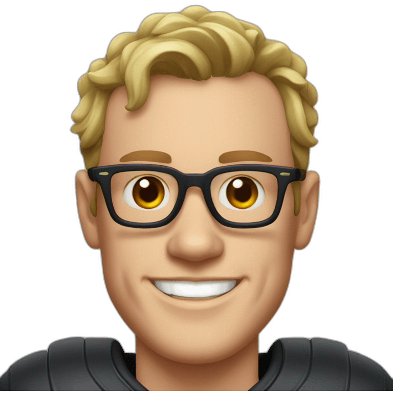 Jonathan Toews wearing glasses as beach bum emoji