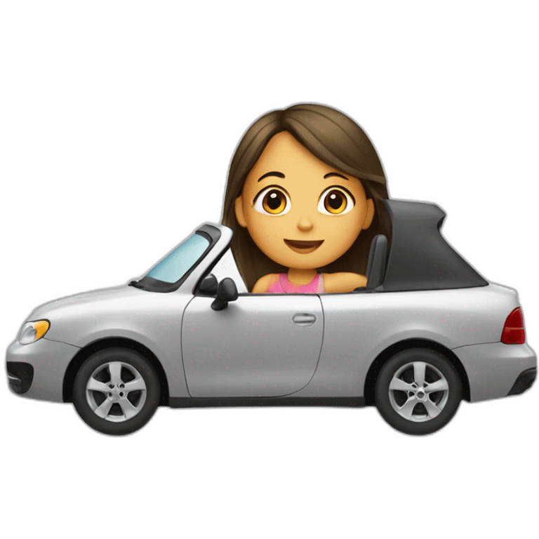 girl in car emoji