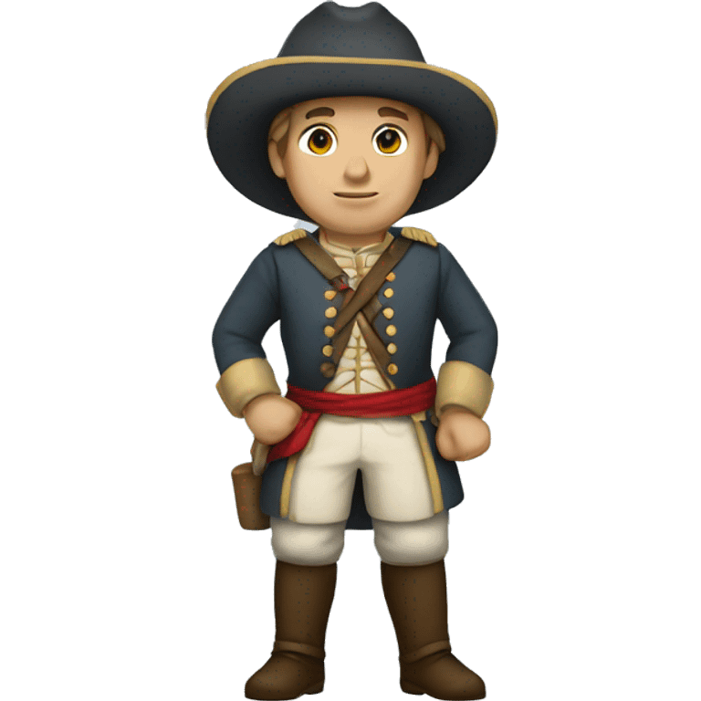 an american colonist, white skin, wearing a traditional uniform emoji