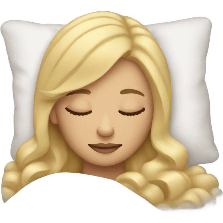 blonde woman sleeping emoji