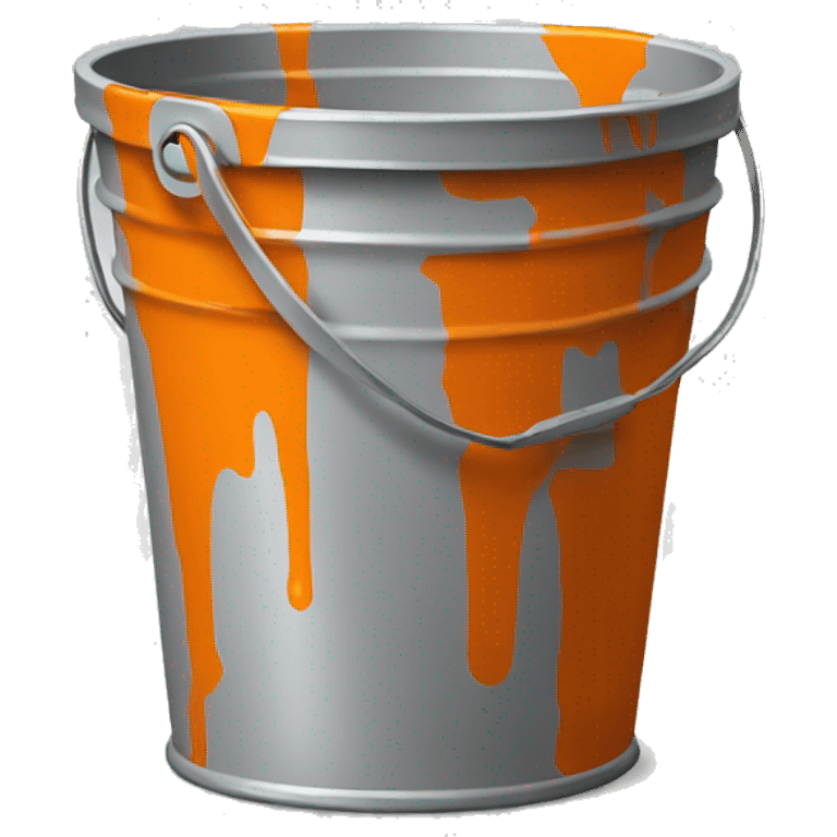 bucket with orange paint emoji