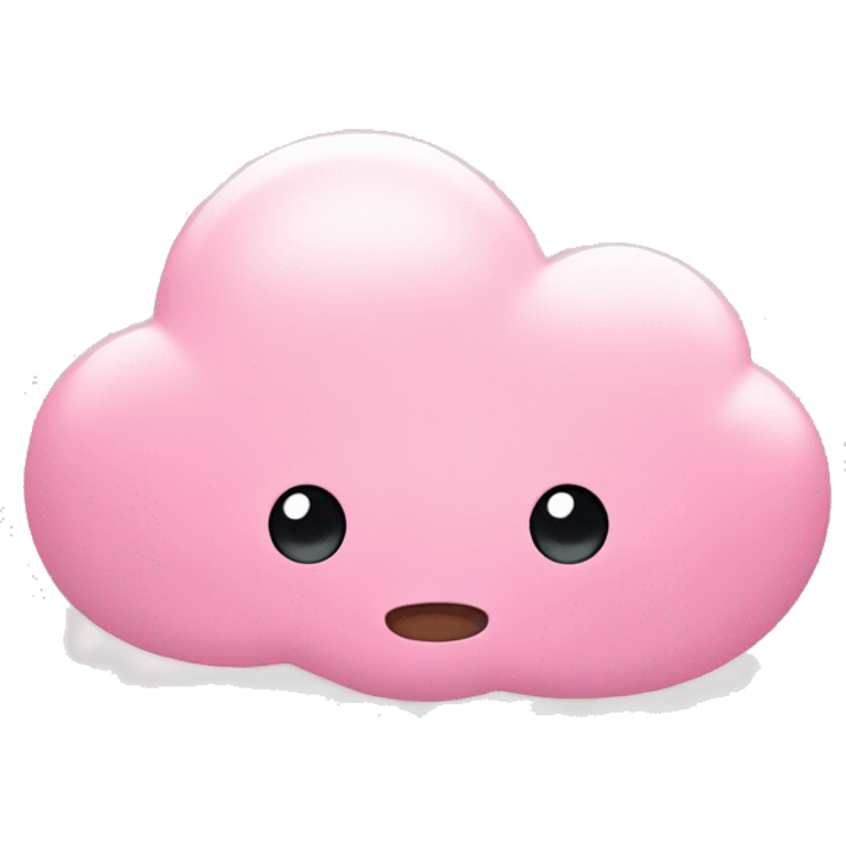 Thinking cloud with baby pink hearts emoji