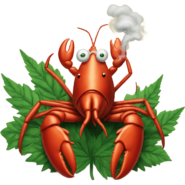 Lobster smoking weed  emoji