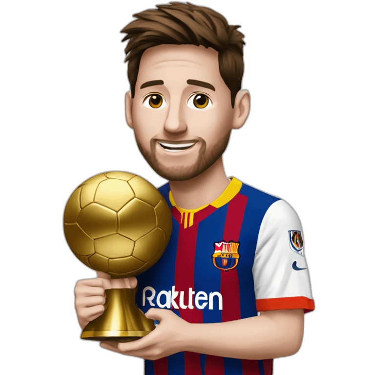 Messi avec le ballon d'or emoji