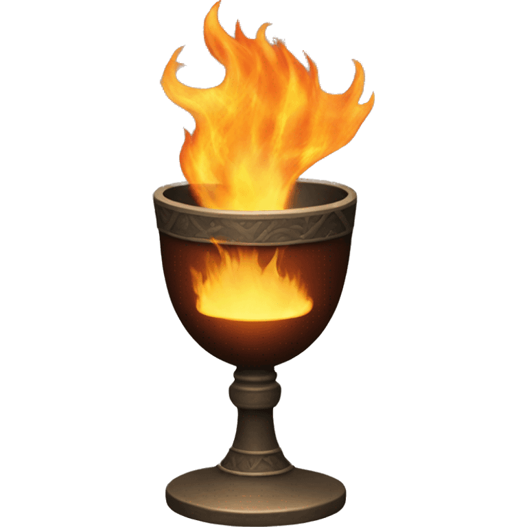 goblet of fire with flames coming out the top emoji