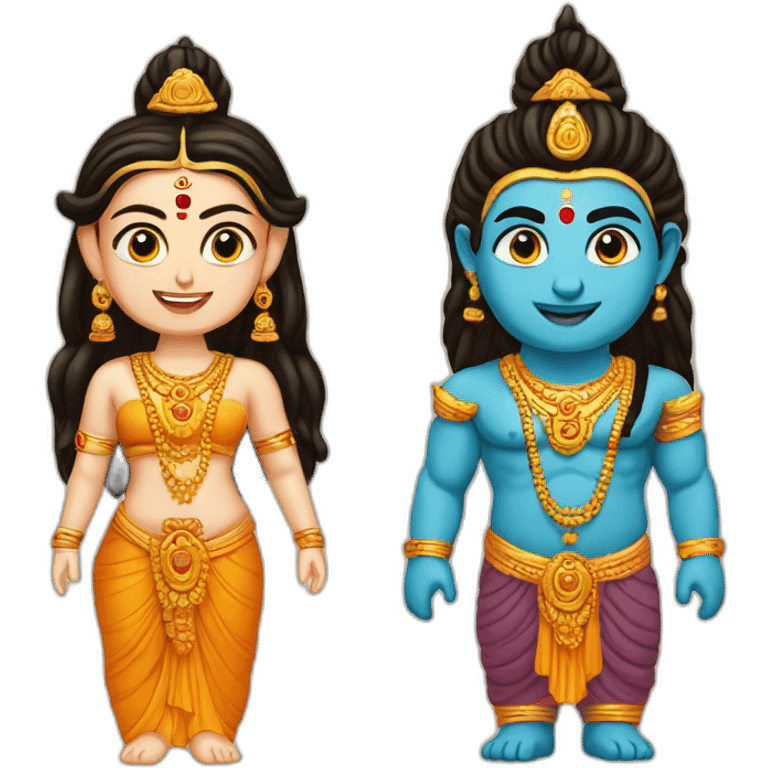 Lord shiva and Parvati emoji