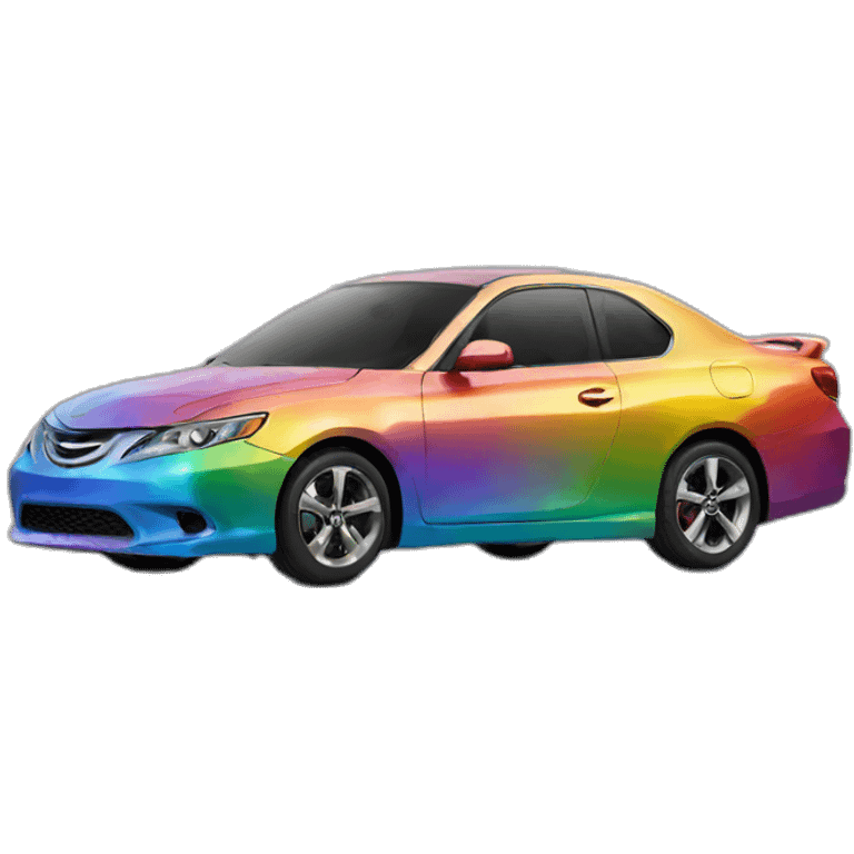 Rainbow-car-shiny emoji