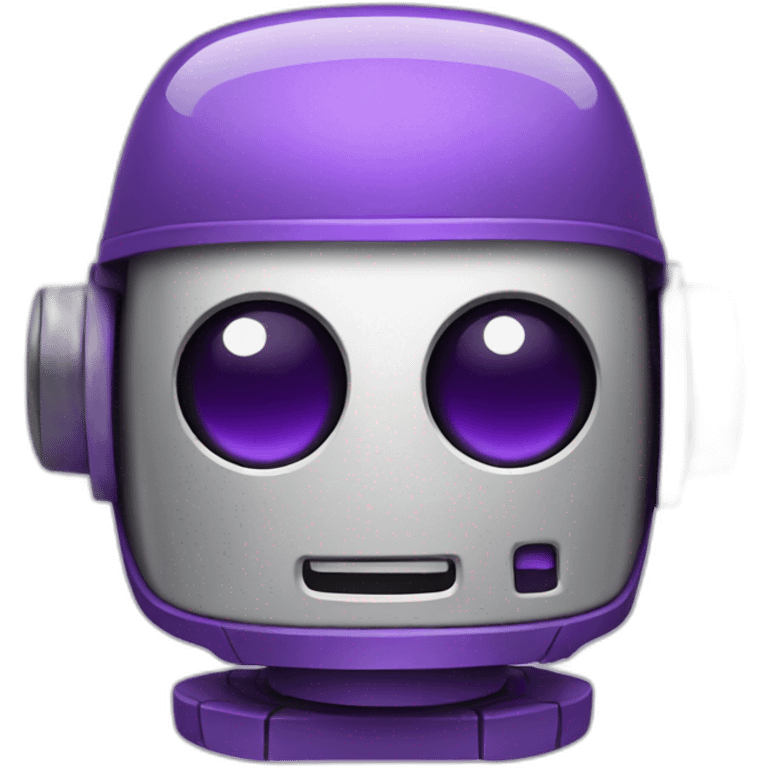 a purple robot emoji